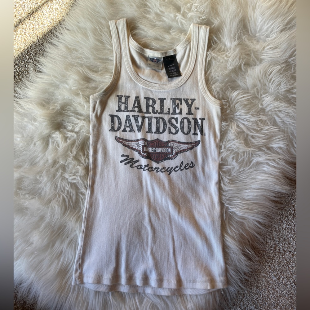 Harley-Davidson White Tank Top